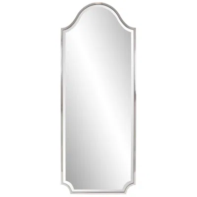 Howard Elliott Bosworth Silver 24" X 59" Scalloped Rectangular Wall Mirror