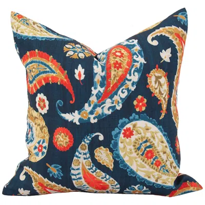 Howard Elliott Boteh Indigo 20" Square Decorative Pillow