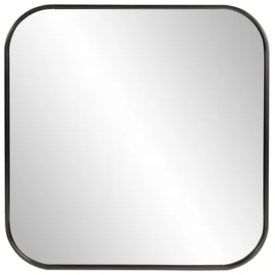 Howard Elliott Brushed Black Square 30"x30" Copenhagen Wall Mirro