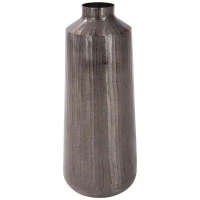 Howard Elliott Ceci 21" High Modern Gray Chiseled Aluminum Jar