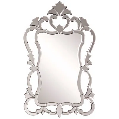 Howard Elliott Contessa 26" X 43" Venetian Style Mirror In Silver