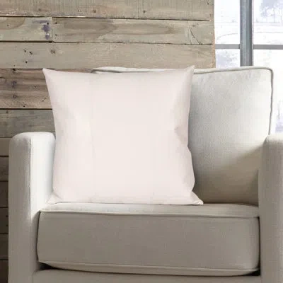 Howard Elliott Decorative Faux Leather Throw Pillow In White