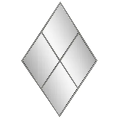 Howard Elliott Diamond 23.5"x35.5" Mirror With Metal Windowpane F