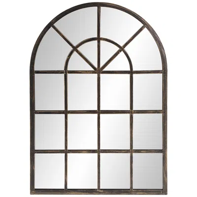 Howard Elliott Fenetre Oil-rubbed Bronze 29" X 41" Arched Wall Mirror
