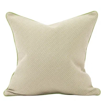 Howard Elliott Geometric 20" Throw Pillow Cover In Green