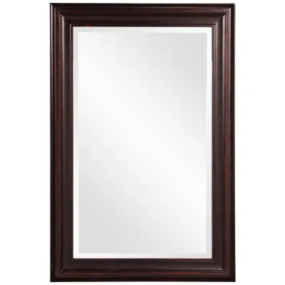 Howard Elliott George 24" X 36" Oil-rubbed Bronze Wall Mirror In Brown