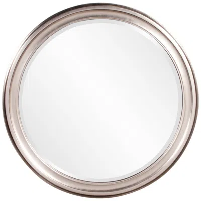 Howard Elliott George Nickel 36" Round Wall Mirror