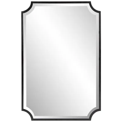 Howard Elliott Hastings 36" X 24" Brushed Black Wall Mirror