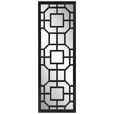 Howard Elliott Howard Elliot Aldrich 46 1/2" High Matte Black Wood Wall Mirror