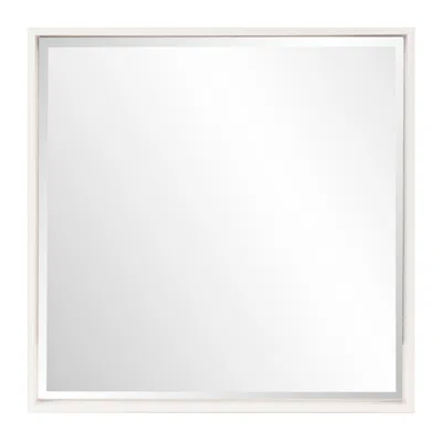 Howard Elliott Isa White Lacquer 40" Square Wall Mirror