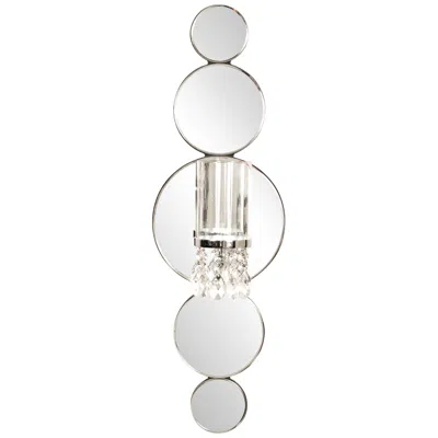 Howard Elliott Kaia 31" Mirrored Glass Wall Mounted Candle Holder