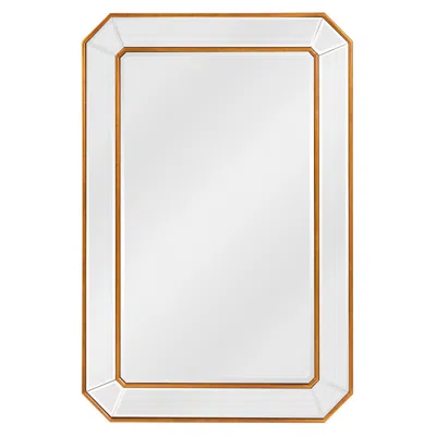 Howard Elliott Leopold Gold Leaf Finish 24" X 36" Wall Mirror