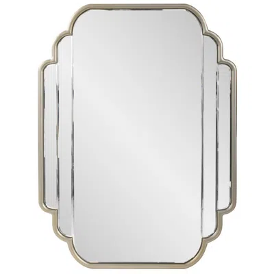 Howard Elliott Light Gold 30"x40" Winton Vanity Mirror With Scall