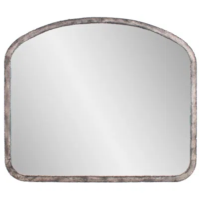Howard Elliott Marius Antique Silver 42" X 36" Arched Wall Mirror