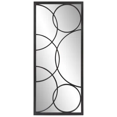Howard Elliott Rectangular 21"x47" Oberon Mirror With Circular Ov