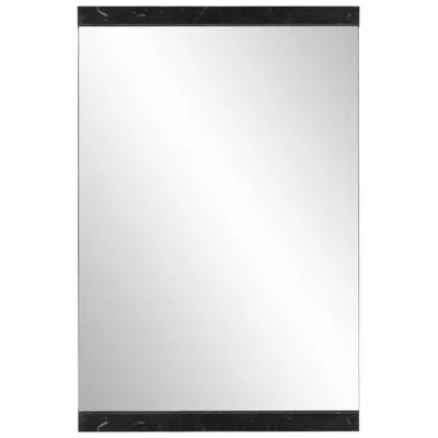 Howard Elliott Rectangular 23.5"x35.75" Black Marble Framed Reese