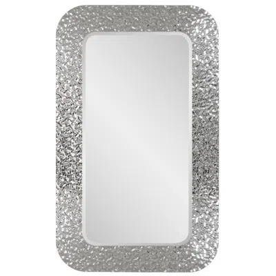 Howard Elliott Rectangular 39"x25" Stainless Steel Textured Olmst
