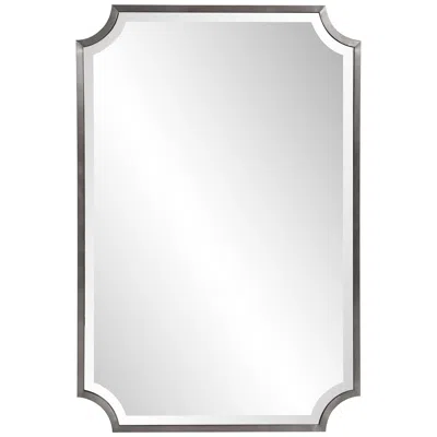 Howard Elliott Shield 36" X 24" Titanium Silver Wall Mirror