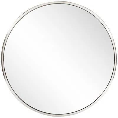Howard Elliott Simone Silver 36" Round Wall Mirror