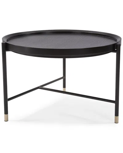 Howard Elliott Soho Round Coffee Table In Grey