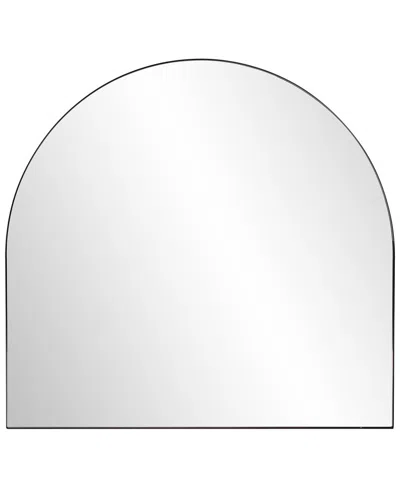 Howard Elliott Van Buren Brushed Brass Arched Mirror In Black