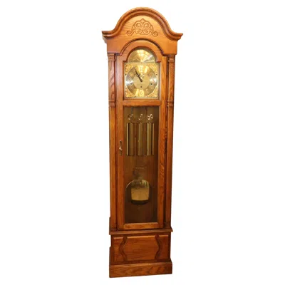 Pre-owned Howard Miller �beaumont� Triple-chime Oak Grandfather Clock, Model 610-259 In Brown