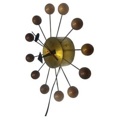 Pre-owned Howard Miller Classic (old) Mid Century Modern "ball" Clock / George Nelson /  In Brown