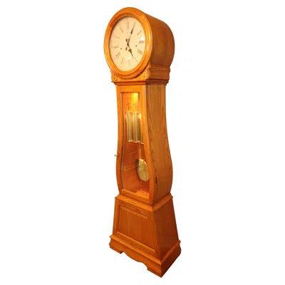 Pre-owned Howard Miller Curved Front Grandfather Clock (model 610-934) In Brown