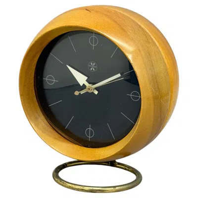 Pre-owned Howard Miller Irving Harper And George Nelson Chronopak  Desk Clock In Brown