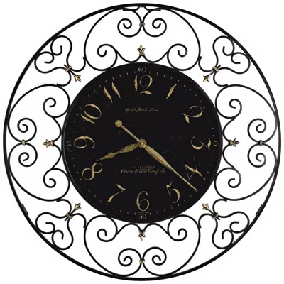 Howard Miller Joline 36" Black Iron Wall Clock