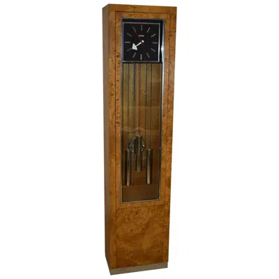 Pre-owned Howard Miller Mid-century Modern Floor Clock  Olivewood Case In Brown