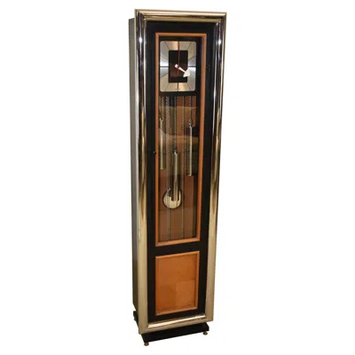 Pre-owned Howard Miller Mid-century Modern  Floor Clock In Brown