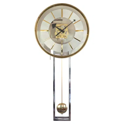 Pre-owned Howard Miller Rare George Nelson For  Wall Clock In Brass & Lucite, Keininger In Sand