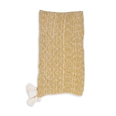 Howard's Marled Knit Throw Blanket In Mustard