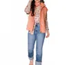 Howdy Hanny Zip Up Quilted Vest In Rust In Orange