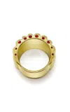 Howl 18k Yellow Gold Bomb Shell Ring Ruby