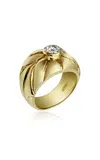 Howl 18k Yellow Gold Diamond Flower Ring