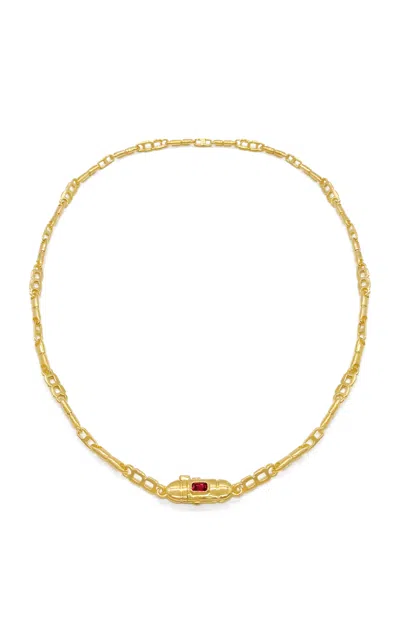 Howl 18k Yellow Gold Tube Link Necklace