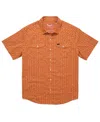 Howler Brothers Men's Texas Orange Texas Longhorns X  Texas Print Full-snap Shirt In Brown