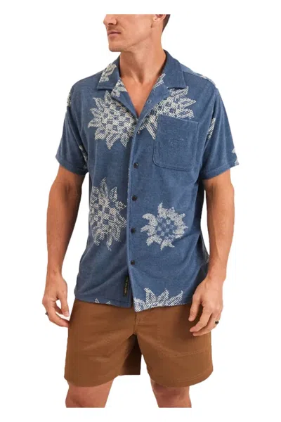 Howler Brothers Palapa Terry Shirt In Postal Blue