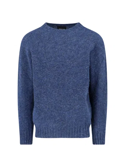 Howlin' Howlin 100% Fine Wool Sweatshirt Sweater For Men In Blue