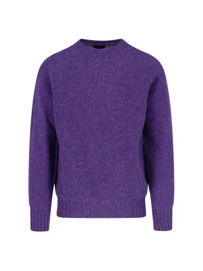 Howlin' Howlin 100% Wool Crewneck Sweater For Men In Violet