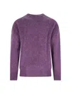 Howlin' Ribbed Cuff Crew Neck Sweater Design In Purple
