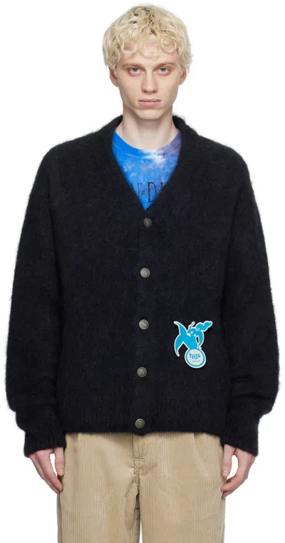 Howlin' Black Dj Harvey Edition Cardigan In Mamba Black
