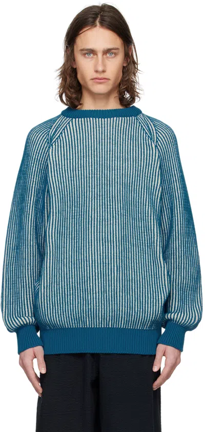 Howlin' Blue & White Jazzways Sweater In Diesel