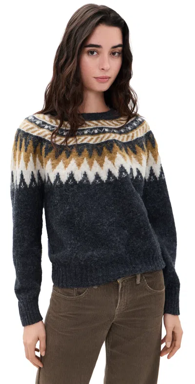 Howlin' Broken Flowers Fair Isle Pullover Charcoal