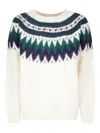 Howlin' Broken Flowers Patterned Sweater In White