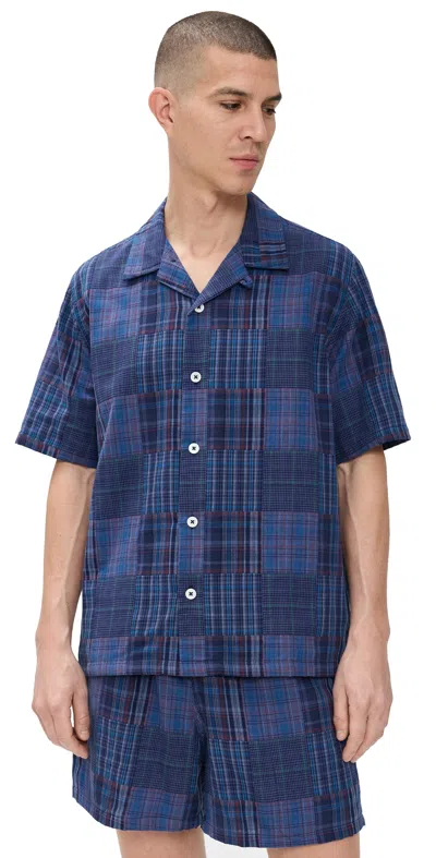 Howlin' Cocktail Damore Madras Shirt Blues Mix