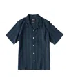 Howlin' Cotton Shirt Short Sleeves Striped Design In Black