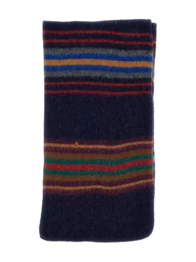 Howlin' College Fun Striped Scarf In Blue